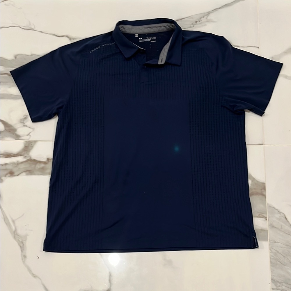 Under Armour Blue Polo Shirt Short Sleeve Casual